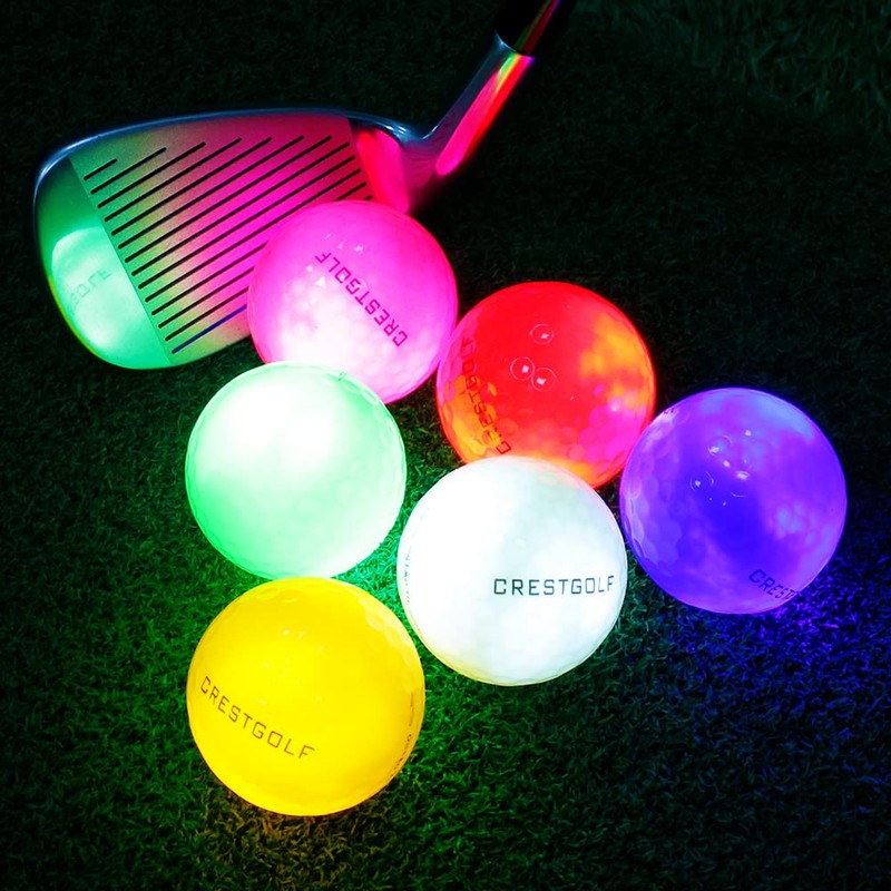 Crestgolf Glowing Golf Balls New Popular 6 Pack Night Glowing