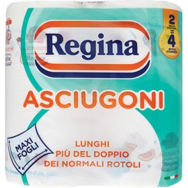 Regina Kitchen Paper Towels | 2 Rolls with 2 Layers | 85 Cracks per Roll* | Maxi Sheet Larger and Absorbent | 100% FSC® Certified Paper