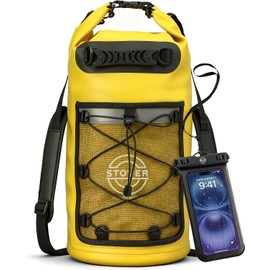 STOVER 5/10/25/30/40L Bolsa seca impermeable - Mochila enrollable con funda para teléfono, kayak, senderismo, camping, barcos, hombres/mujeres
