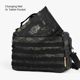 Tactical Baby Gear 4th Gen Deuce Tactical Diaper Bag for Dads w/Included Changing Mat, Stroller Straps (Multicam Black)