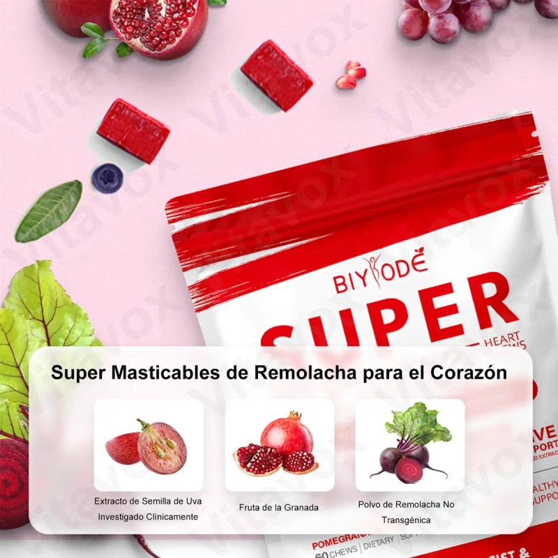3pc Gomitas De Superbeets-corazón, Energía Y Circulación
