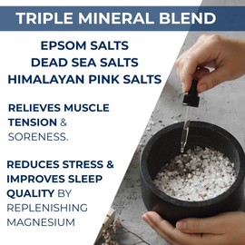 BATHEIA Epsom Bath Salts with Niacinamide & Vitamin B5 – Dead Sea & Himalayan Pink Salt Soak – Luxury Spa Bath Kit for Stress Relief, Muscle Recovery & Gifting (Phuket Sunrise – Coconut & Lemongrass)