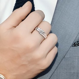 FAUX SILVER 0.06 Cttw Round Cut Natural Diamond (Color: I-J,Clarity: I2-I3) | Men's Wedding Band Ring | Crafted In 925 Sterling Silver (Silver, 10)