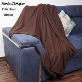 Scarlet Larkspur Fleece Blanket For Bed And Sofa - 150 X 220 CM - Coffee, Super Soft Polyester And Perfect For Home Or Travel/Versatile For Any Season - Ideal For Cozy Nights In Or Adventures Out