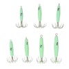 7 PCS Luminous Squid Jig 12 Hooks Stainless Steel Easy