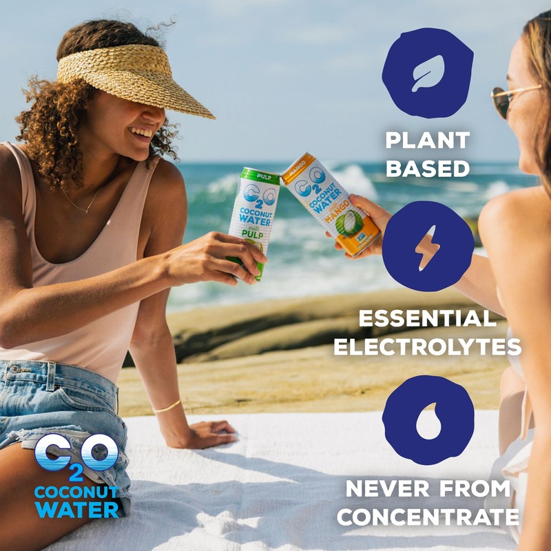 C2O - Coconut Water with Pulp (24 Pack, 3 Boxes