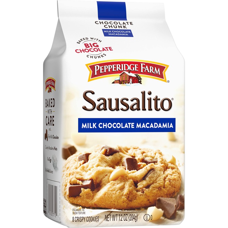 Pepperidge Farm Sausalito Crispy Milk Chocolate Macadamia Nut Cookies, 7.2