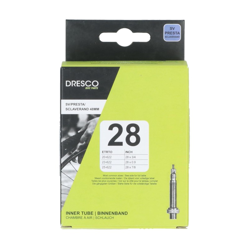 Dresco Hose 700 x 23C (23-622) Sclave 48 mm, Black