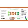 NADH 20 mg 60 Vegan Capsules, Laboratory Tested, High Dosage,