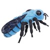 Frankiezhou Home Blue Bee Plush Toy, Lifelike Blue Bee 11in