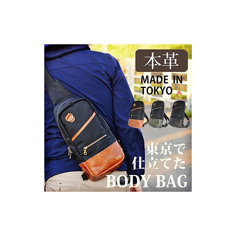 EndMark Made In Tokyo Men’s Genuine Leather Sling Backpack That