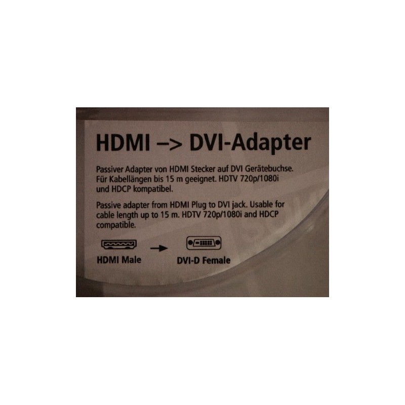 in-akustik Exzellenz HDMI (m) auf DVI-D (w) Adapter