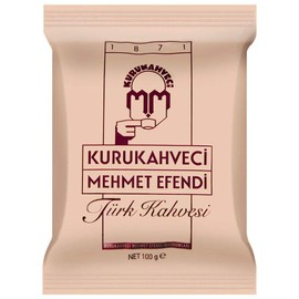 KURUKAHVECI MEHMET EFENDI Turkish Coffee, Arabica Beans, Roasted Ground,Rich Aroma, Fresh, Medium to Heavy-bodied, Original Taste Since 1871 (3.52 OZ / 100 Gr)