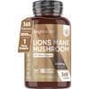 Lions Mane Supplement 2000mg with Black Pepper - 365 Vegan Tablets with 50% Polyphenols - Lions Mane Mushroom Extract (Not Lions Mane Powder) - Mind Vitality & Overall Well-Being - Made in The UK