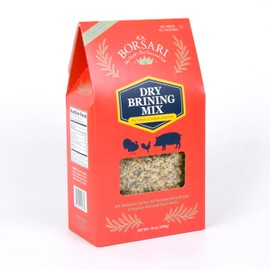 Borsari Chicken, Pork & Turkey Brine Kit - Gourmet Dry Brining Kit with Meat Rub, Seasoning & Brine Mix - Seasoning Salt Blend with Orange Peel, Rosemary & Garlic Salt Seasoning - No Brine Bag Needed