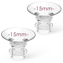 Nursi Luna Flange Inserts 15mm for 24mm Flange/Shield of Most Pumps, Flange Sizing Kit Silicone Flange Insert, Reduce 24mm Nipple Tunnel Down to 15mm, Breastfeeding Essentials Kit for New Moms, 2PCS