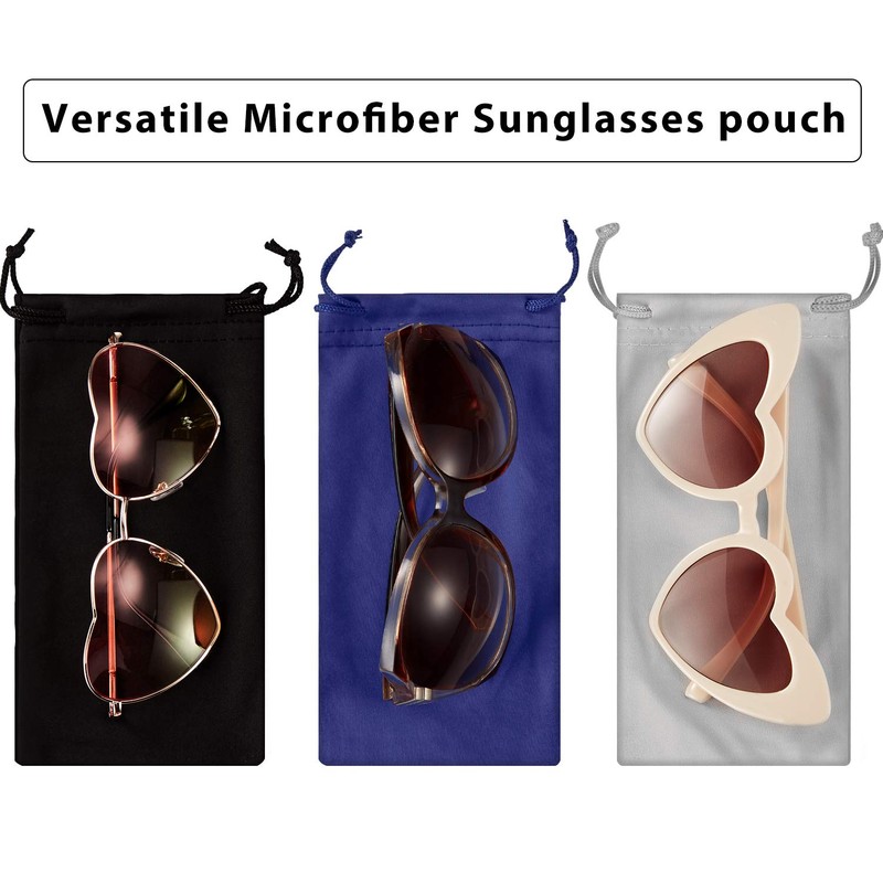 Frienda 12 Pcs Microfiber Sunglasses Pouch Soft Glasses Case Bags
