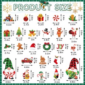 25 Pcs Christmas Gnome Magnets Set Christmas Refrigerator Magnets Santa Snowman Holiday Magnets Decorative Magnetic Fridge Decoration Xmas Magnets Fridge Magnetic Decor Car Sticker for Dishwasher Door