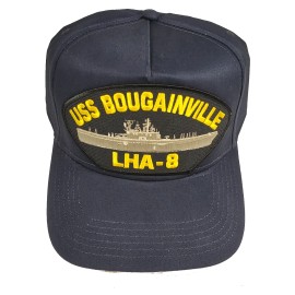 HnP USS Bougainville LHA-8 Ship HAT - Navy Blue - Veteran Owned Business