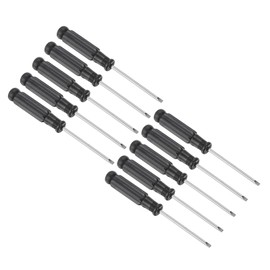 TOP-VIGOR 10pcs Mini Slotted Screwdriver 2.5mm Flat Head 95mm Length, Small Precision Screwdrivers with Non-Slip Handle for Electronics, Glasses, Watch, Computer and Small Appliance Repair