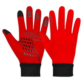 3S SPORTS Kids Children Boys Girls Cycling Winter Gloves Warm Gloves Touch Screen Anti-slip Thermal Gloves (Red, 3XS)