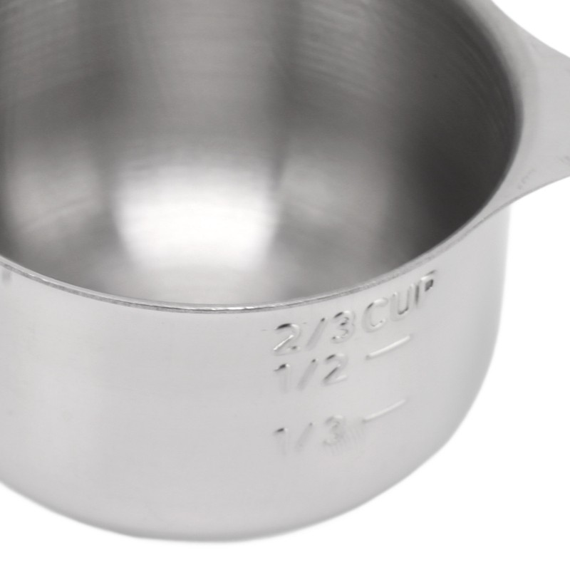 7Pcs Measuring Cups Set Stainless Steel Stackable Multifunctional Metal Nesting