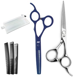 JW CT Professional Razor Edge Series - Barber Hair Cutting Scissors/Shears - W/Thinner & Comb Case (5.75)