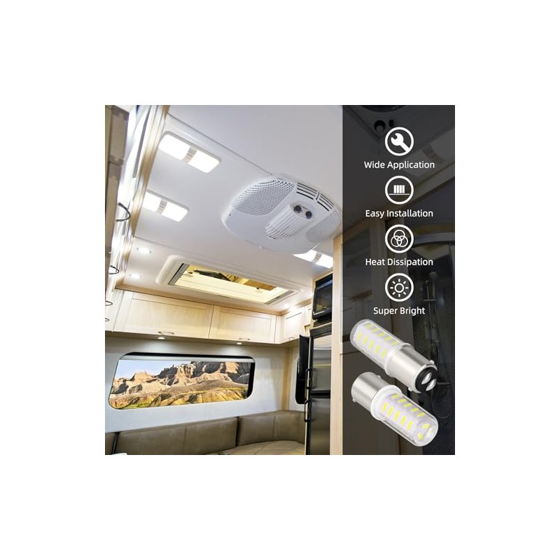 ULITECO 12V LED RV Camper Interior Light Bulbs - 5PCS