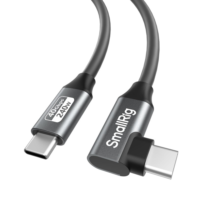 SMALLRIG Cable USB-C USB4 de 40 Gbps, carga rápida de