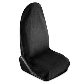 VOPHIA Waterproof Sweat Towel Car Seat Cover for Post Gym Workout, Running, Swimming, Beach and Hiking, Universal Fit Anti-Slip Washable Seat Protector for Cars, SUVs and Trucks (Black-1 Pack)