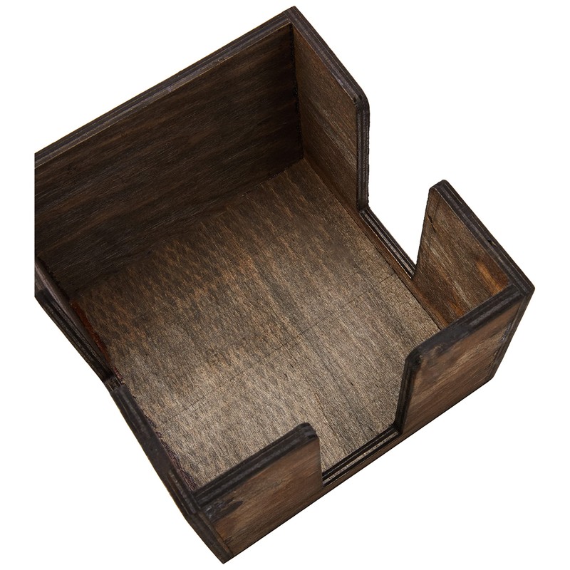 Wooden Cocktail Napkin Caddy - Bar Top Organiser to Hold