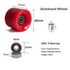 TONLOOEEL 60mm Cruiser Wheels 80A Contains ABEC-9 Bearings and Spacers,Skateboard