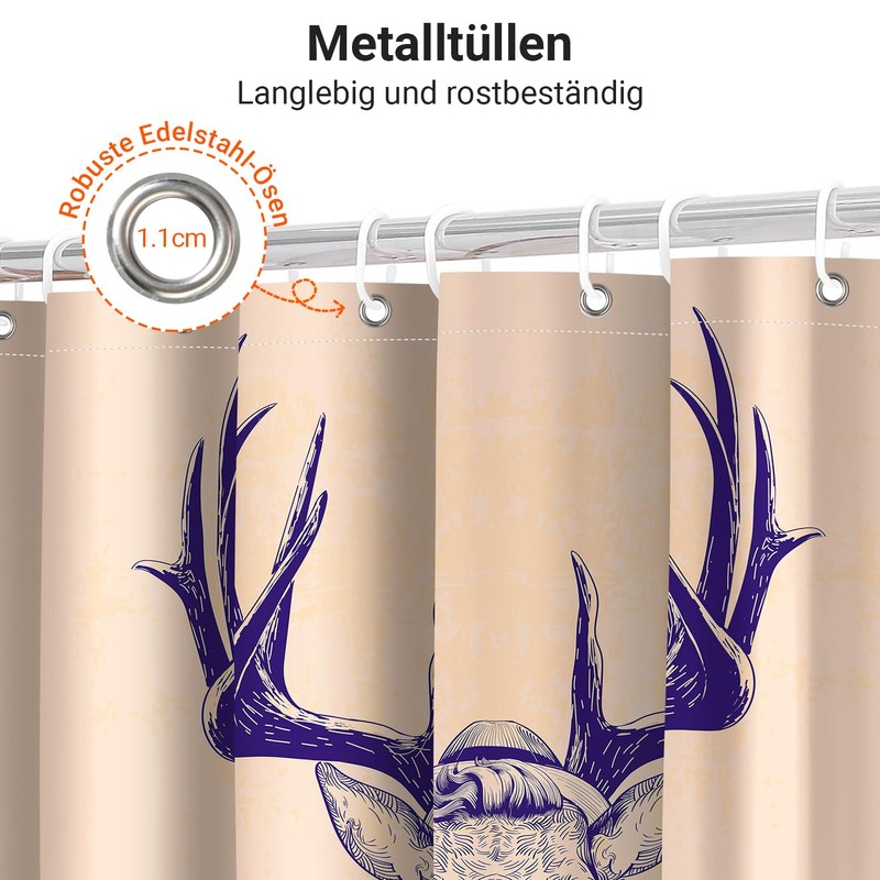 Lerores Shower Curtain 180 x 200 cm