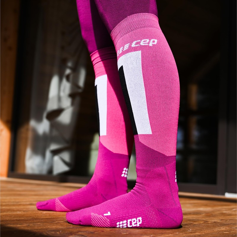 CEP - Long Ski Socks with Compression for Women, Improved