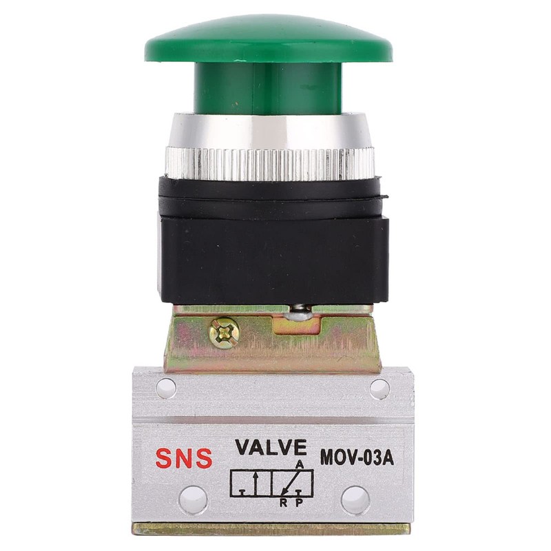 2 Position 3 Way G1/8 Pneumatic Mechanical Valve Push Button