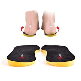 Insole, O-Leg Correction, Footbed, Arch Support, Plantar Fascio, O Leg X Leg Protection, Insole, Ergonomic, Shock Absorption, Relieves Knee and Lumbar Fatigue, O Leg Countermeasures, Beautiful Legs, Plantar Acupressure Massage, Unisex, Available in 4 Siz