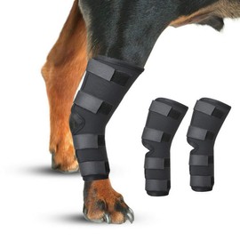 Dog Rehab Supplies, Small Dogs, Medium and Large Dogs, Supporter, Ankle and Joint Protector (For Back Legs), Elderly Dogs, Nursing Equipment, Adjustable, Licking, 3 Colors, Black, S