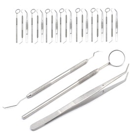 AAProTools German Grade 15 Instruments Basic Dental Set Mirror Explorer Probe Pliers 5 of Each