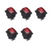 WANGCL 5PCS LED Waterproof Toggle Switch 12V ON/OFF/ON 3 Position