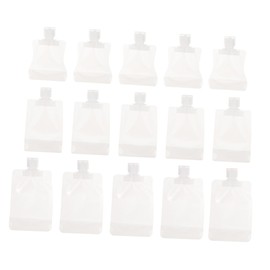 SAFIGLE 15Pcs Refillable Empty Lotion Pouches for Travel Lightweight Suction Mouth Bags Compact Storage for Toiletries Creams and Cosmetics Durable Reusable Liquid Containers