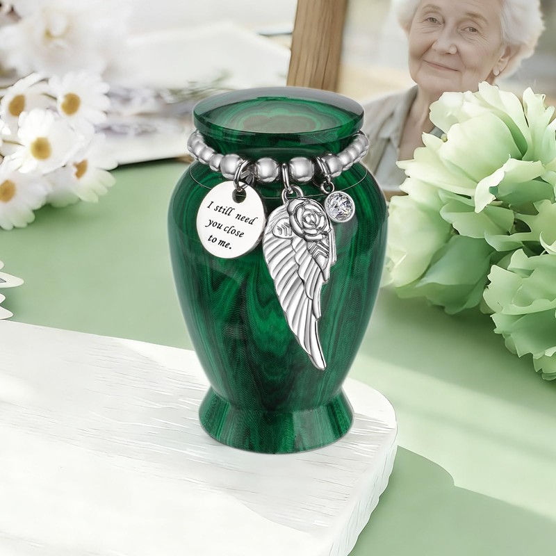 Abooxiu Small Urns for Human Ashes Keepsake 2.85 Inches Mini