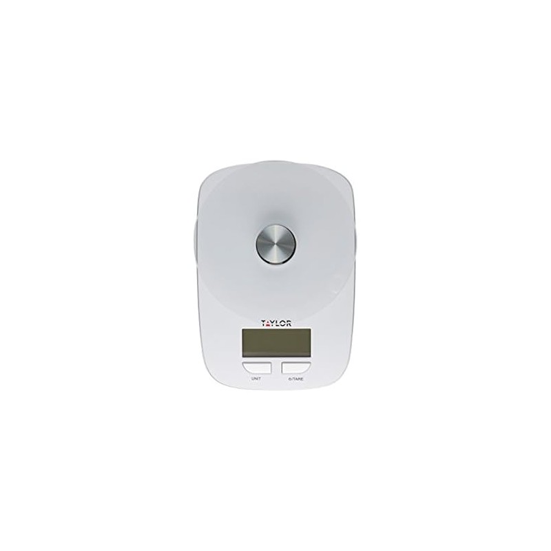 Taylor Precision Products Glass Platform Digital Kitchen Scale (White),One Size