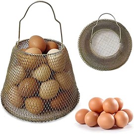 Auhafaly Egg Basket, Collapsible Mini Storage - Can Easily Load Eggs for Carrying and Collecting Eggs, Easy Washing, and Fast-drying, Country Primitive Farmhouse Style, DANLAN-001