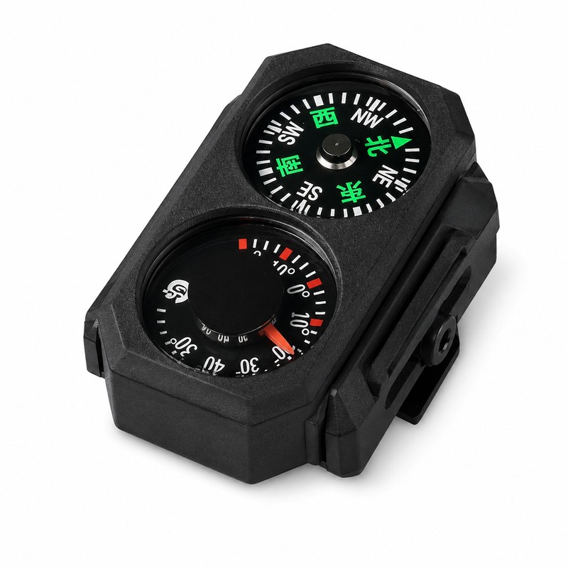 Mini Compass and Thermometer for 20mm Rails – Clip-On Outdoor