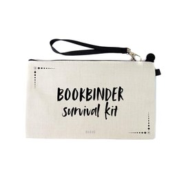 Gifts or Presents for Bookbinders, Bookbinder Survival Kit, Novelty Bag for Cosmetic Makup Bags, Pencil Case, Travel Organiser Zipper Pouch - cb1996