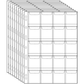 Uncle Paul Coin Pages for 20 Grids Coin Holder Stamp Currency Protection Coin Collection Bags Consumable 10 Sheets