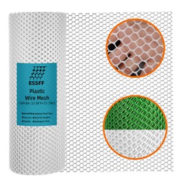 Pet & Garden Safeguard - 15.7IN x 32.8FT Roll - White Plastic Netting, Multi-Use Decorative Fencing for Poultry, Dogs, Rabbits,Chicken and Snake Barrier