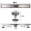 AVSIILE Linear Shower Floor Drain, 30 Inch Brushed Nickel 304