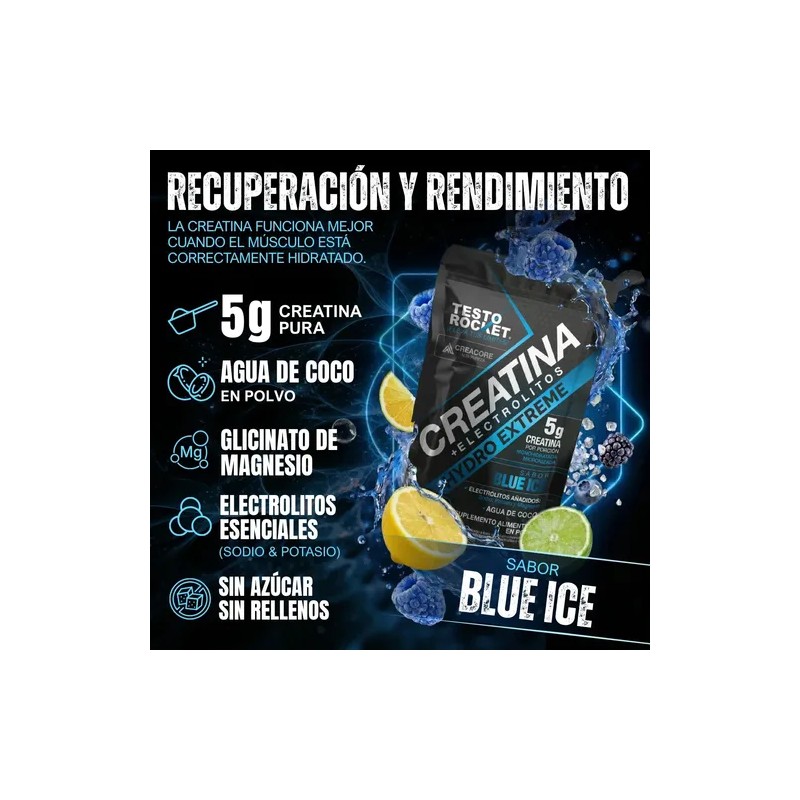 Creatina Monohidratada Electrolitos 100 Alta Pureza Micronizada Hidratacion Rendimiento Muscular