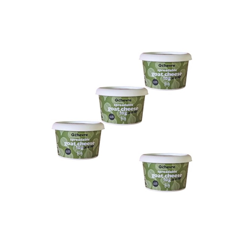 Belle Chevre Fig Spreadable Goat Cheese, 6 oz, 4 Pack